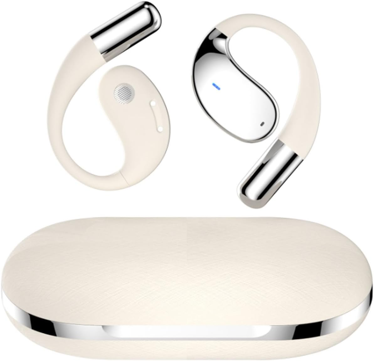 Q39 Ai Translation Clip-On Bluetooth Earphones, Q39 AI Earbuds Translate, Supporting Language Translation for over 134 Countries, Built-In Music & Call, for Travel Business (Beige) image number 5