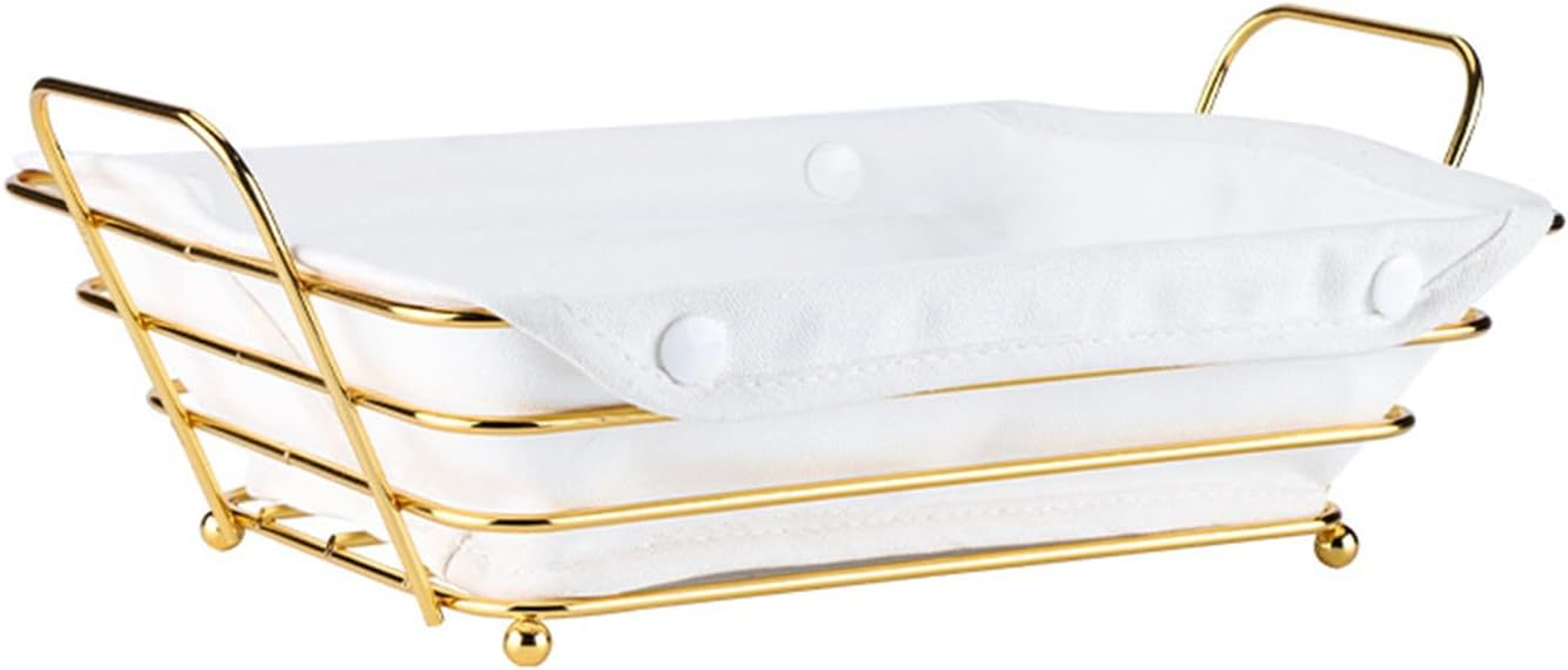 Sthrucrack Gold Baskets for Bread Serving, Parties Gold Wire Basket for Fruit Vegetables Bread (1), AG1323