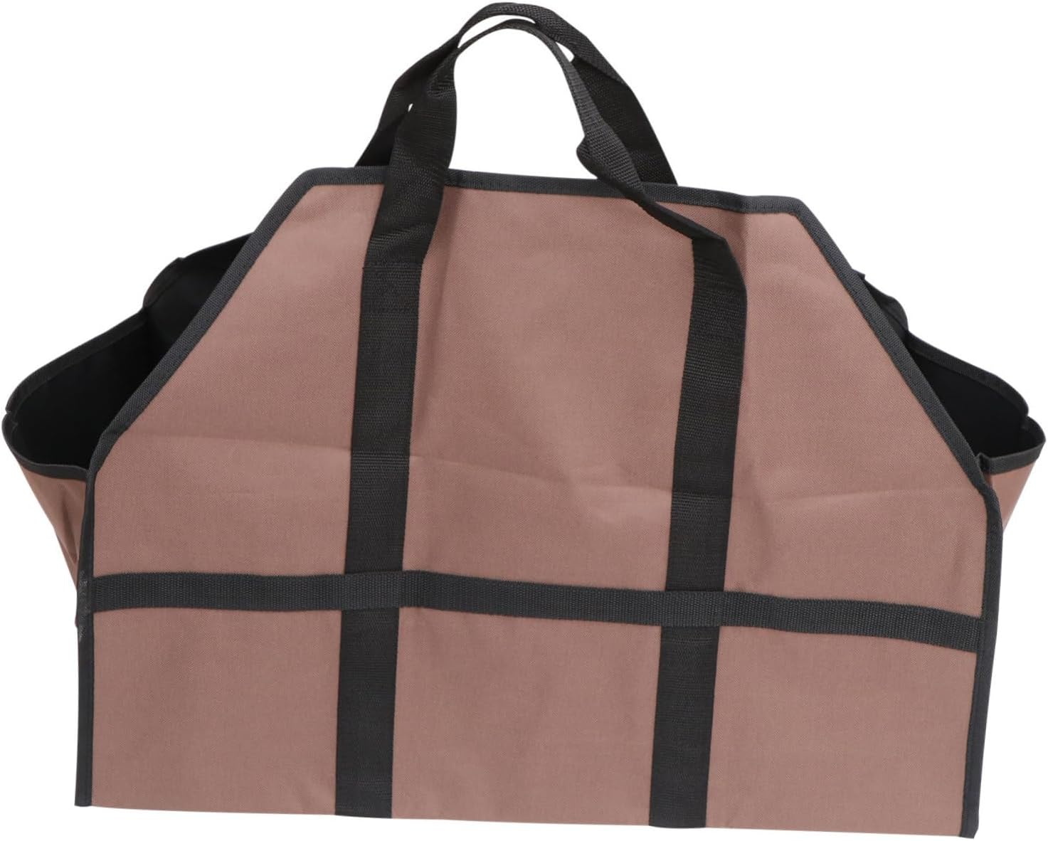 Luxshiny 1PC Large Capacity Log Tote Bag Firewood Carrier Handbag for Scratch Resistant and Practical Storage for Wood Camping Gear and Household Items Coffee Color