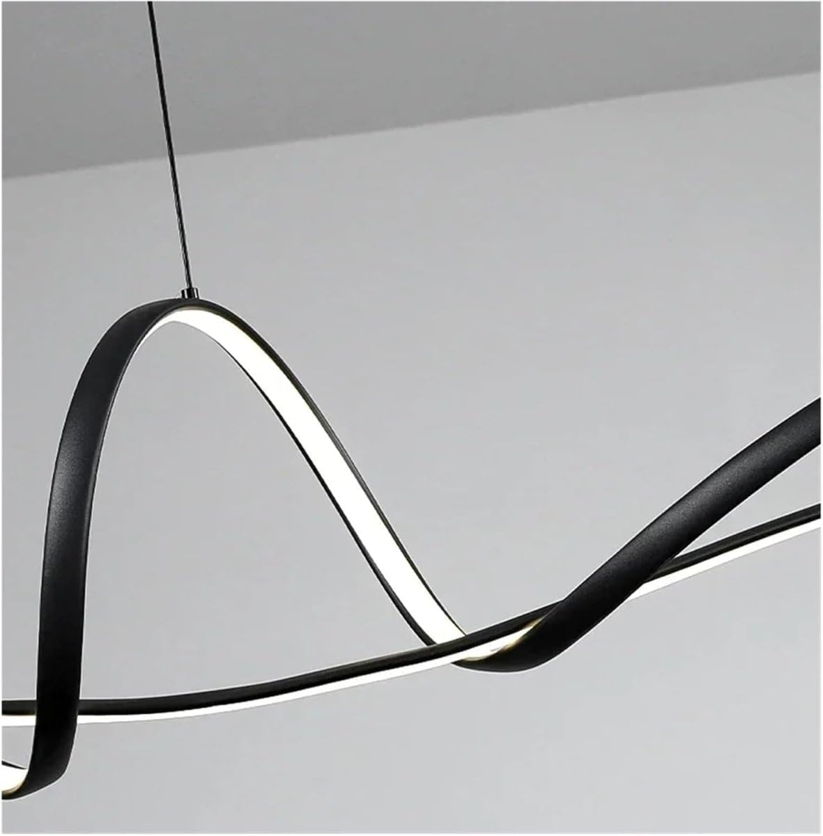 BAMDECOR A210 Modern LED Linear Pendant Lights with Dimmable LED and Adjustable Hanging Length 120Cm/150Cm -Black (180CM) image number 4