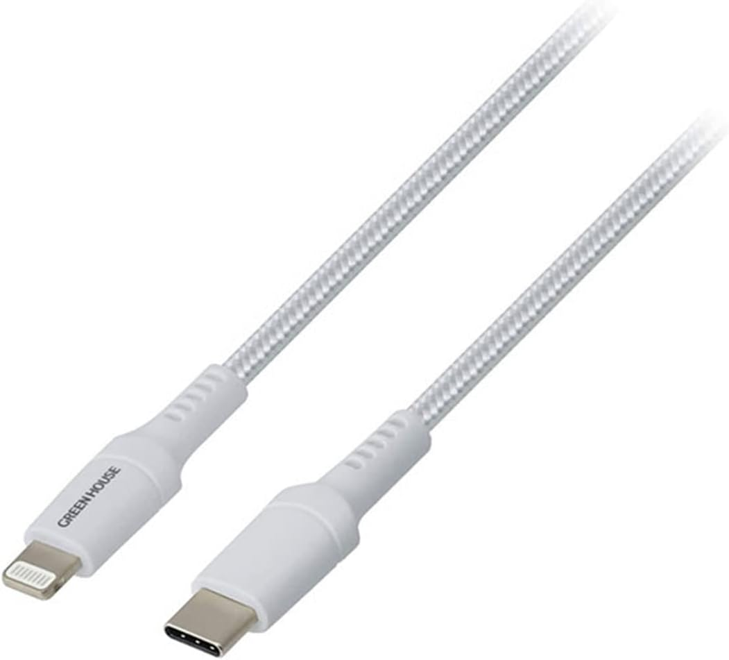 Greenhouse GH-ALTCTA15-WH Lightning to Type-C 5.9 Inches (15 Cm), Strong Cable, Fast Charging, Data Transfer, Iphone Ipad Disconnection, White