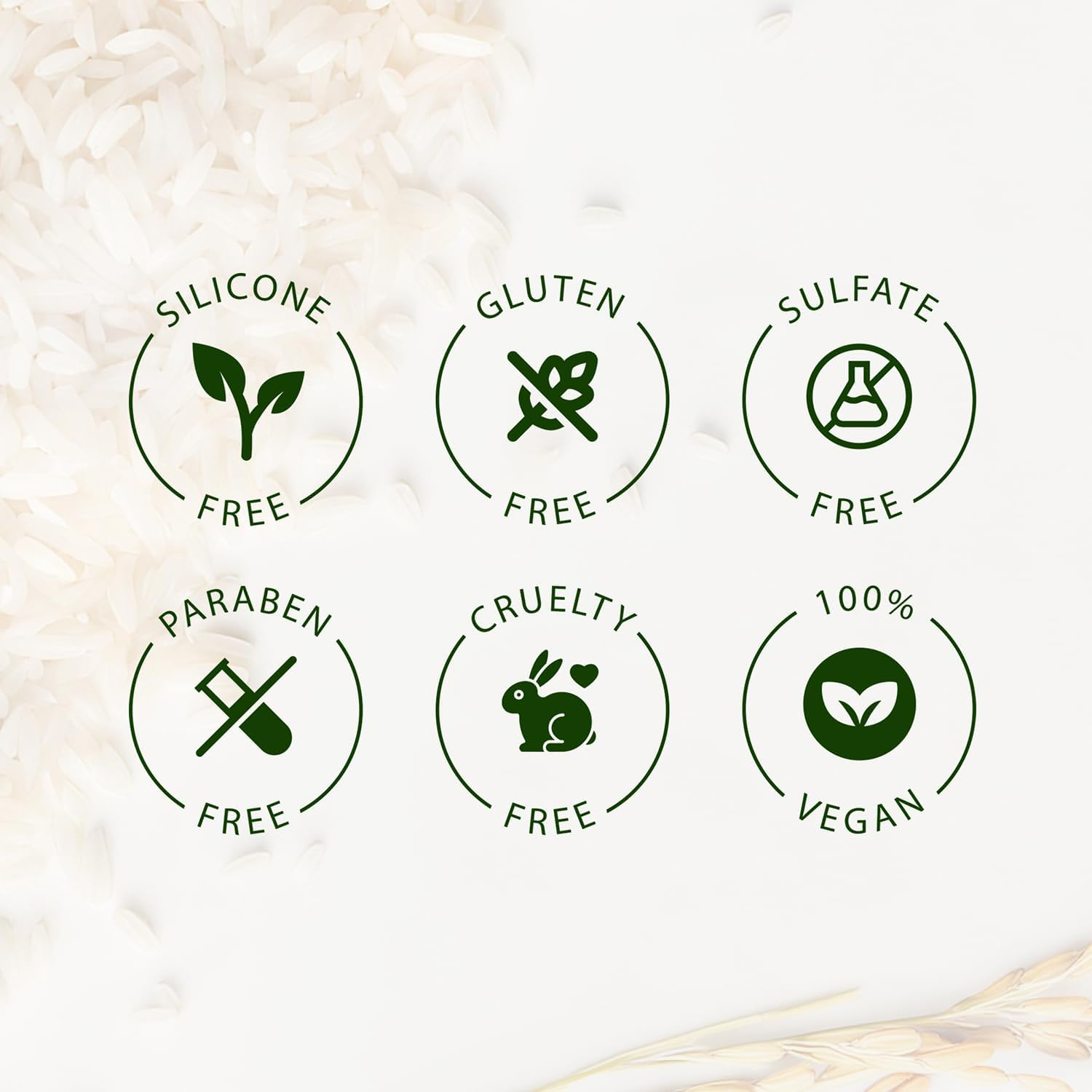 Herbishh Rice Water Hair Growth Shampoo with Power of Castor Oil, Argan Oil, Coconut Oil & Biotin |All Hair Type | Hair Regrowth for Thinning Hair, Moisturizing & Volumizing | Silicone Free | 400Ml image number 2