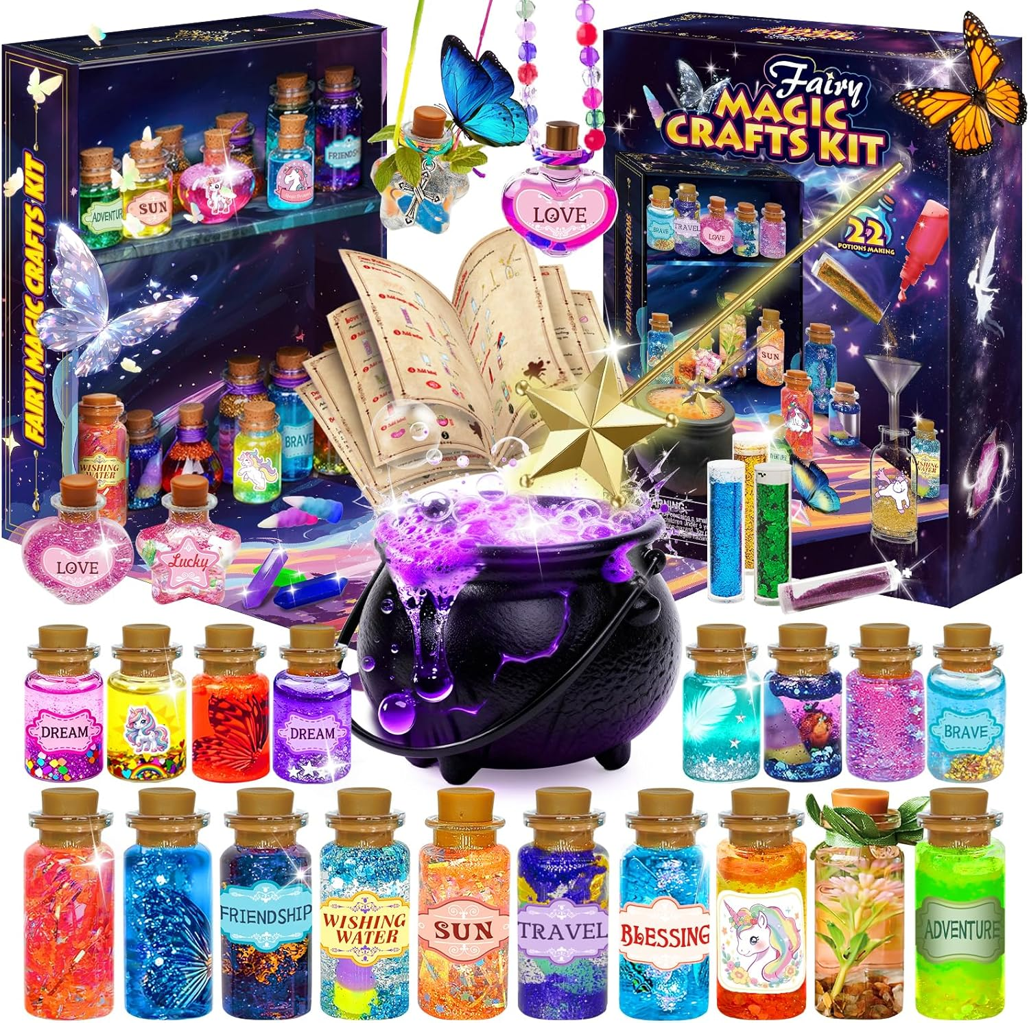 Fairy Unicorn Magic Crafts Kit for Kids - DIY Potion Mix Making Kits for Girls Ages 6-8&8-12, Indoor & Rainy Day Magical Activity Toy, Christmas Birthday Gift image number 6
