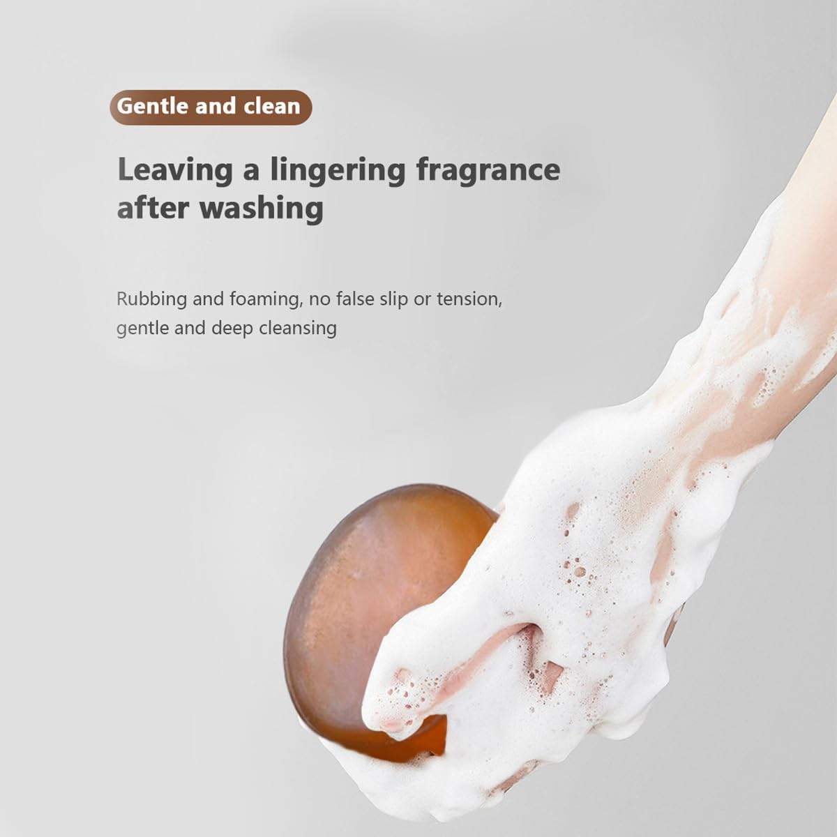 Agarwood Essential Oil Soap, Handmade Soap, Exfoliating, Cleansing, Bathing and Makeup Removal, Soothing Cleansing, Gentle & Clean Fragrance, Sulfur Spring Extract for Skin Issues-100G (Pack of 2 Bars) image number 3