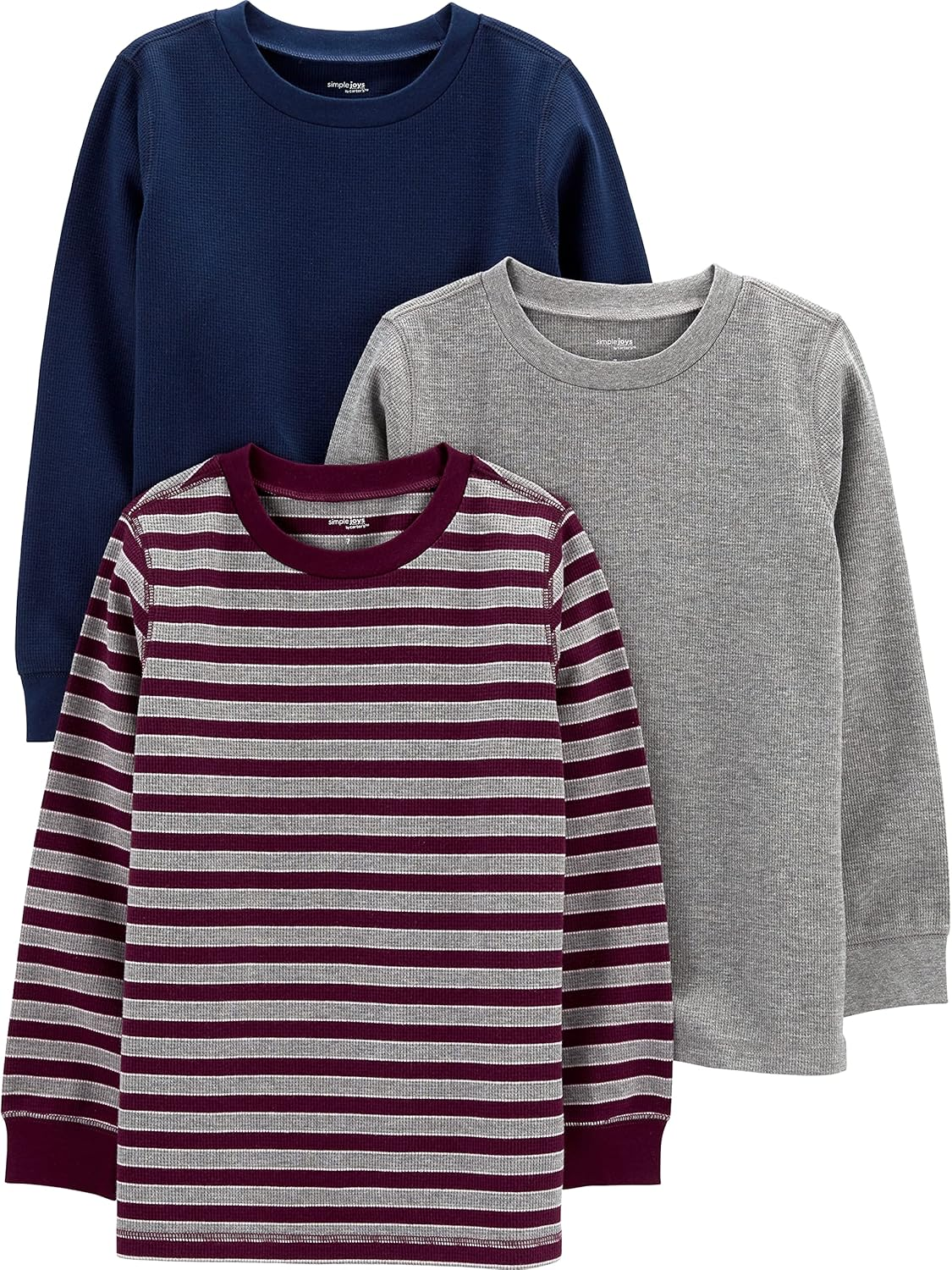 Simple Joys by Carter'S Boys' 3-Pack Thermal Long Sleeve Shirts