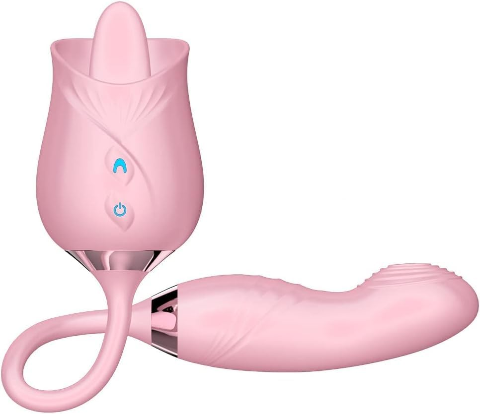 Dual Head Sex Tongue for Licking, Rose Toy for Women Pleasure, Clitorals Stimulator, Electric Women Relaxing Toy, Support 10 Modes Stimulator Licking Nipple (Pink) image number 1