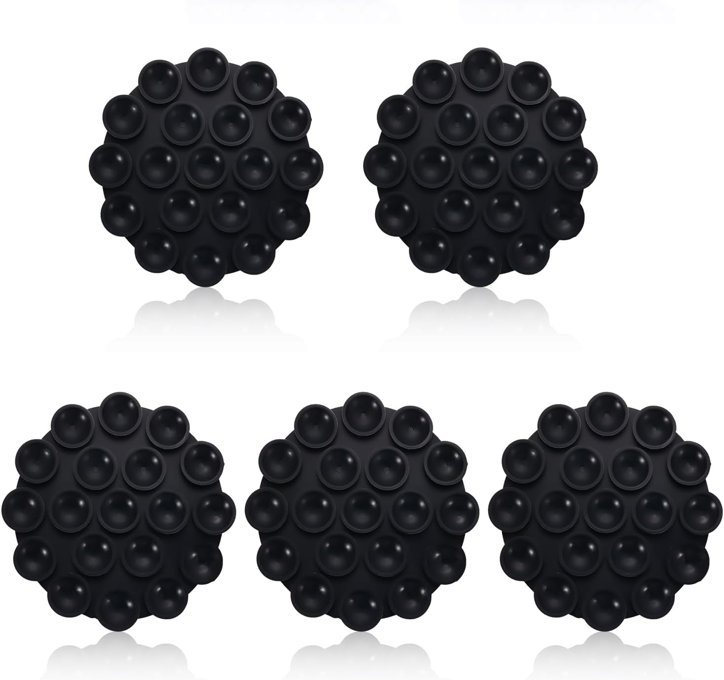 5Pcs Silicone Suction Cup Phone Holders, Multipurpose Phone Suction Mount for Car Phone Mini Suction Cup Mat Suction Phone Case Self-Adhesive Support for Mobile Power Mobile Phones (Light Pink)