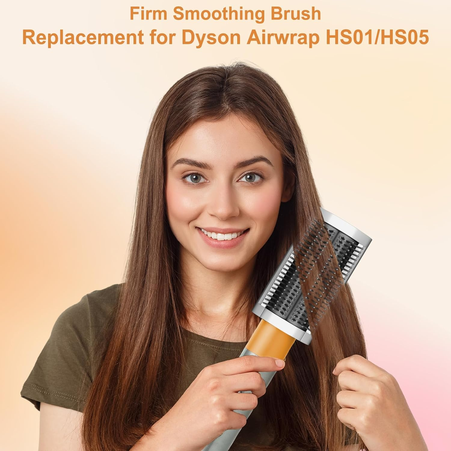 Firm Smoothing Brush for Dyson Airwrap, Hair Stying Drying Comb for Frizee-Prone Hair to Smoothing and Straight, Replacement Attachment for Part No.971892-08