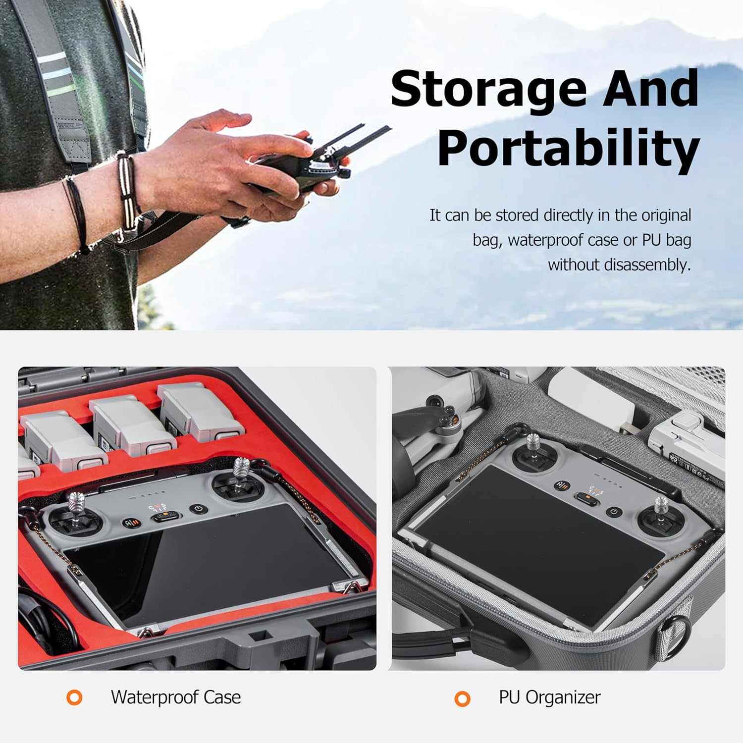 Controller Balance Cord for DJI RC/RC2, Soft Leather Neck Cord Compatible with Accessories for DJI Flip/Mini 4 Pro/Mini 3/Air 3S image number 4