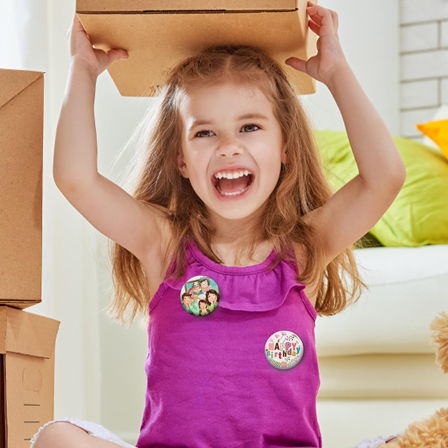 100 Pieces Blank Badge Button Parts for Button Making Machine - Metal Shells and Plastic Base Components, Badge Making Supplies for DIY Arts Crafts Gifts Souvenirs (58Mm) image number 2