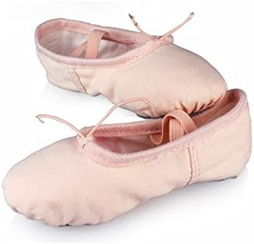 Pink Canvas Ballet Dance Shoes Slippers Slippers Yoga Shoe 45 26.5Cms Inner Standard Flats T01