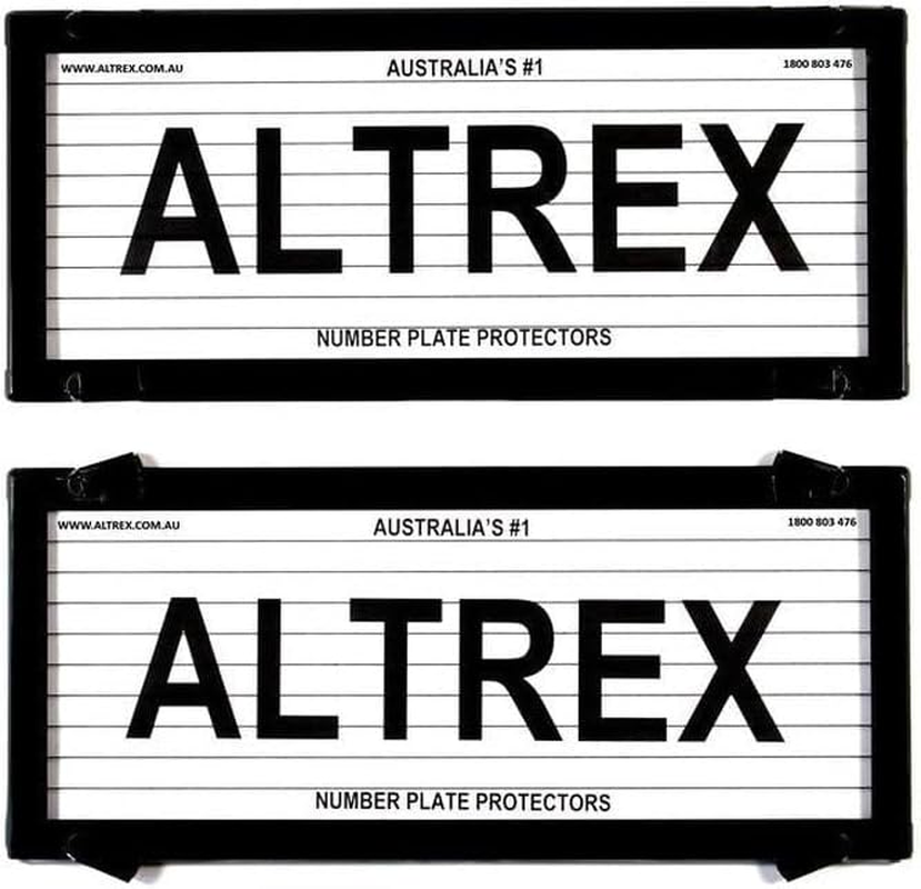 Number Plate Covers 5 Figure Standard Black Lines One Pair 5L NSW ACT SA WA NT image number 1
