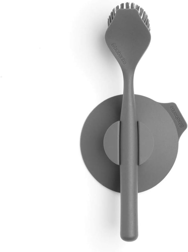 Brabantia Dish Brush with Suction Holder, Dark Grey