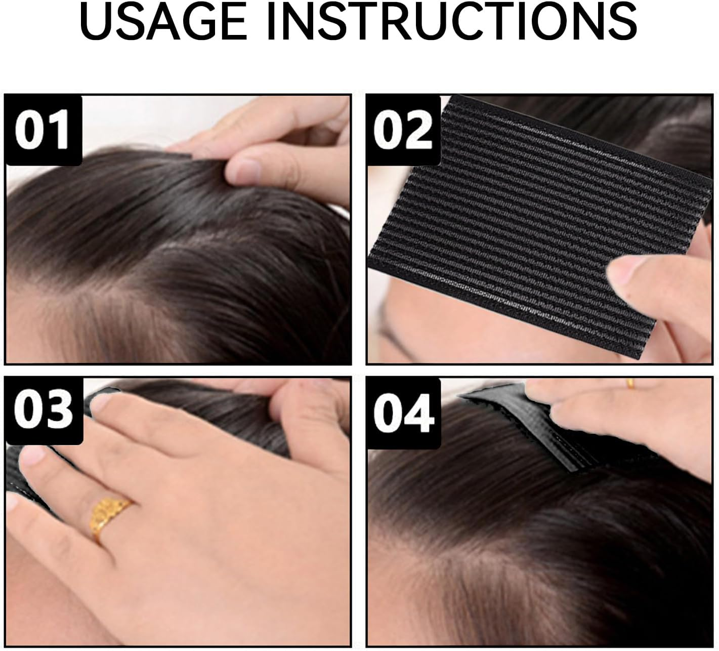 Pack of 18 Self-Adhesive Hair Stickers, Invisible Tassel Stickers for Girls, Hairpins for Hairdressers, Unisex, Suitable for Hairstyle Finishing image number 3