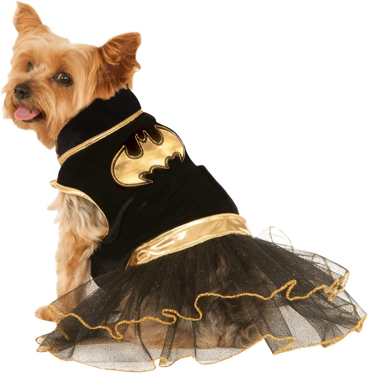 DC Comics Superheroes: Batgirl Pet Costume for Dogs or Cats by Rubies, XS image number 1