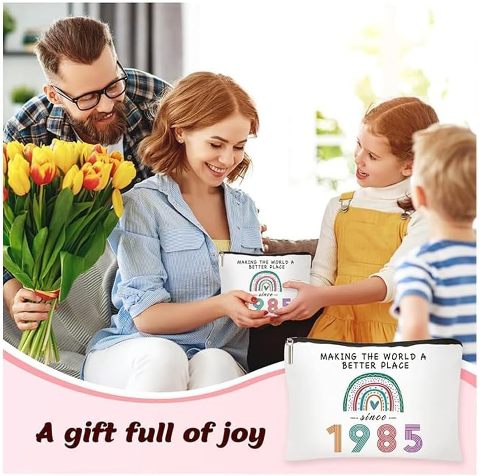 Reversible Printed Rainbow Makeup Bag Waterproof,-&ldquo;Anticipation Is the Most Beautiful Joy&rdquo;-Best Gifts for Women 40Th Birthday - 2009 image number 5