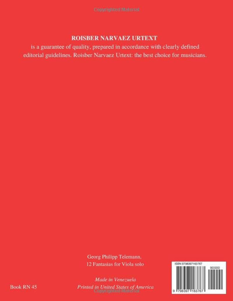 12 Fantasias for Viola Solo: TWV 40:26-37: (Arranged for Viola) image number 1