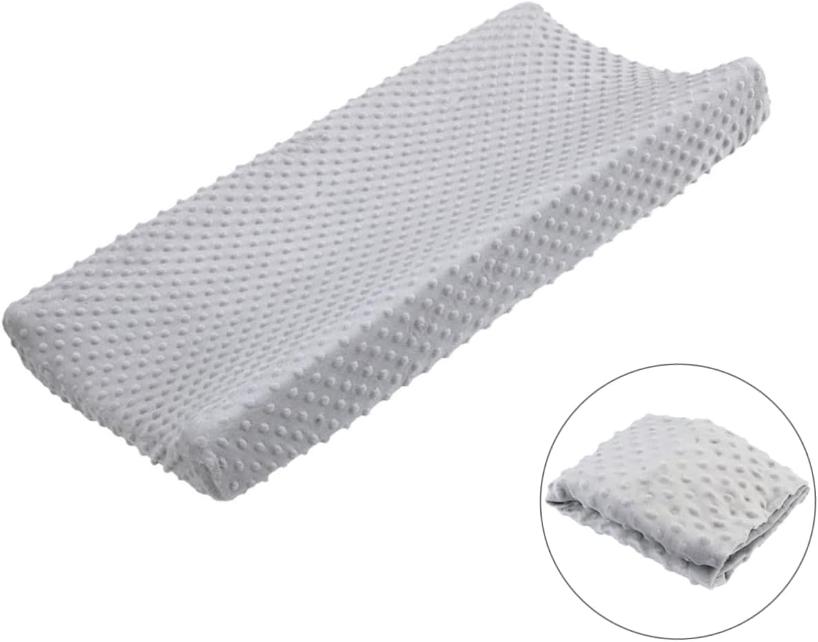 IMIKEYA Baby Diaper Changing Pad Cover Breathable Gray Detachable Massage Table Change Cover for Infants, Compatible Standard Changing Mats image number 4
