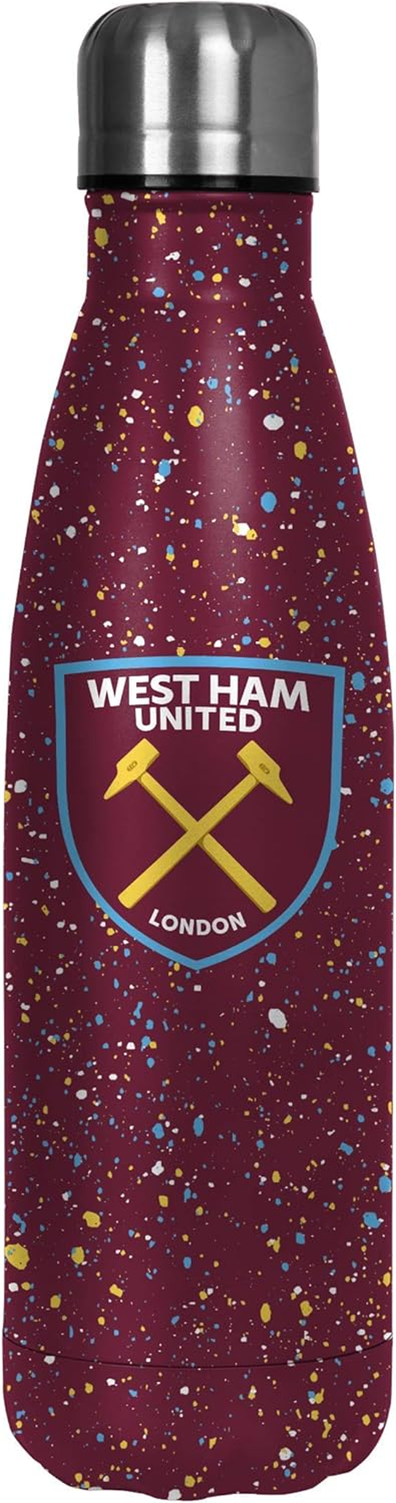 Forever Collectibles UK FOCO Premier League International Championship League Ligue 1 2 SPFL Irish Serie a Football Fan Thermal Paint Splatter Insulated 500Ml Bottle image number 4