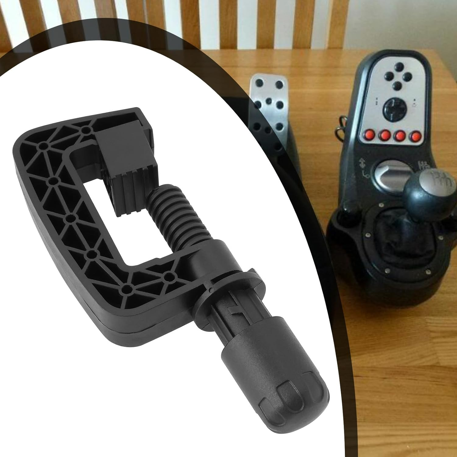 SG Store 1Pc Racing Steering Wheel Fixing Clamp Screw Compatible with Logitech G25 G27 G29 G920 G923 Game Fixed Clamp Clip (Black) image number 6