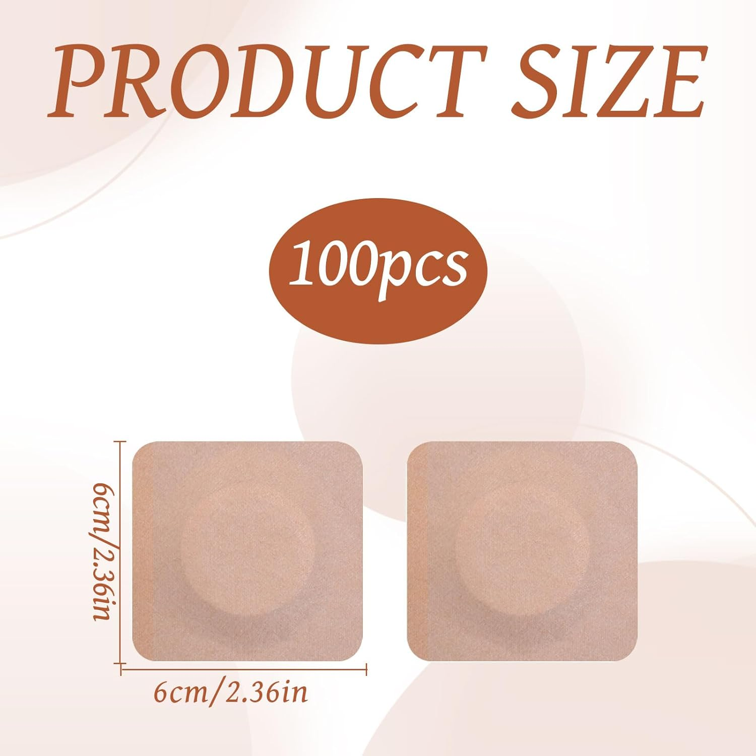 Castor Oil Patches, 100Pcs Castor Oil Pack, Castor Belly Button Patches, Self Adhesive Belly Wrap Pads, Organic Cotton Highly Absorbent Belly Patch, Suitable for Work and Sleep image number 5