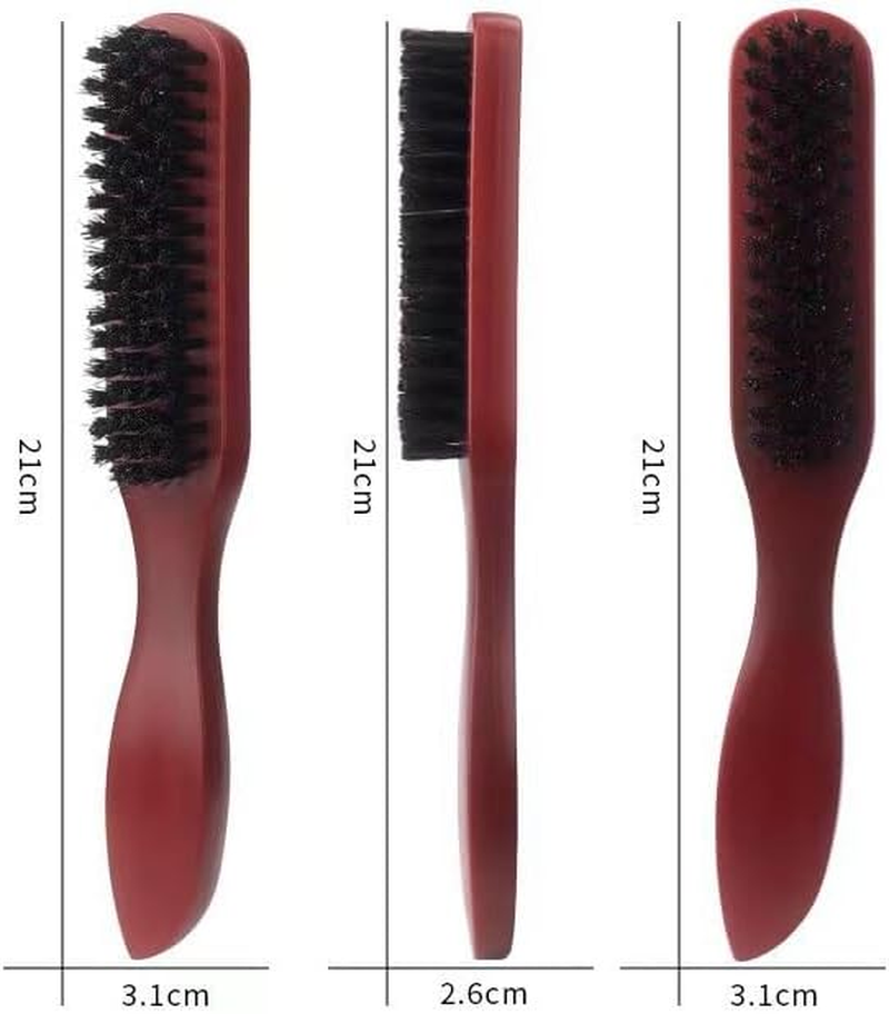 Nylon-Bristled Cleaning Brush，Clean up Broken Hair and Comb Beard Brush (Black, One Size) image number 1