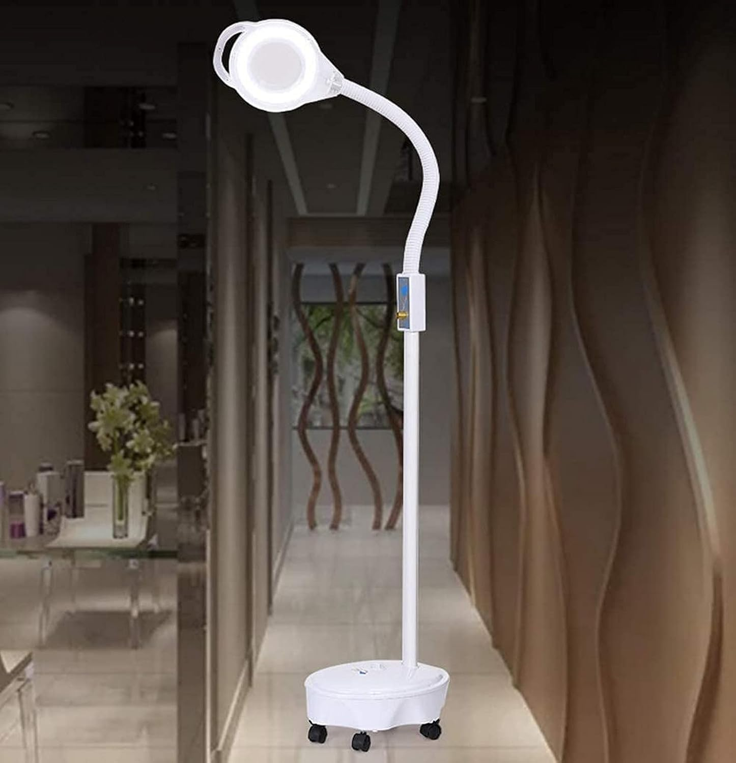 Magnifier Magnifying Magnifier Lamp 360&deg; Rotatable Floor Standing Magnifying Lamp with 8X Magnifying Glass Light Salon Spa Beauty Tattoo XXZ image number 4