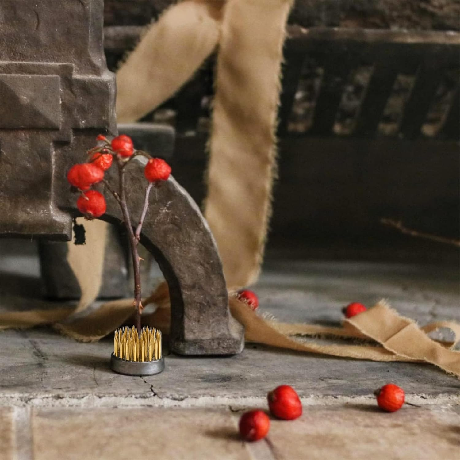 12 Pack Flower Frog Holder, round Flower Arranger Mini Frog Floral Frog Pins, 0.9 Inch Flower Pin Holder Fixed Tools for Small Vase Ikebana Decoration Supplies image number 2