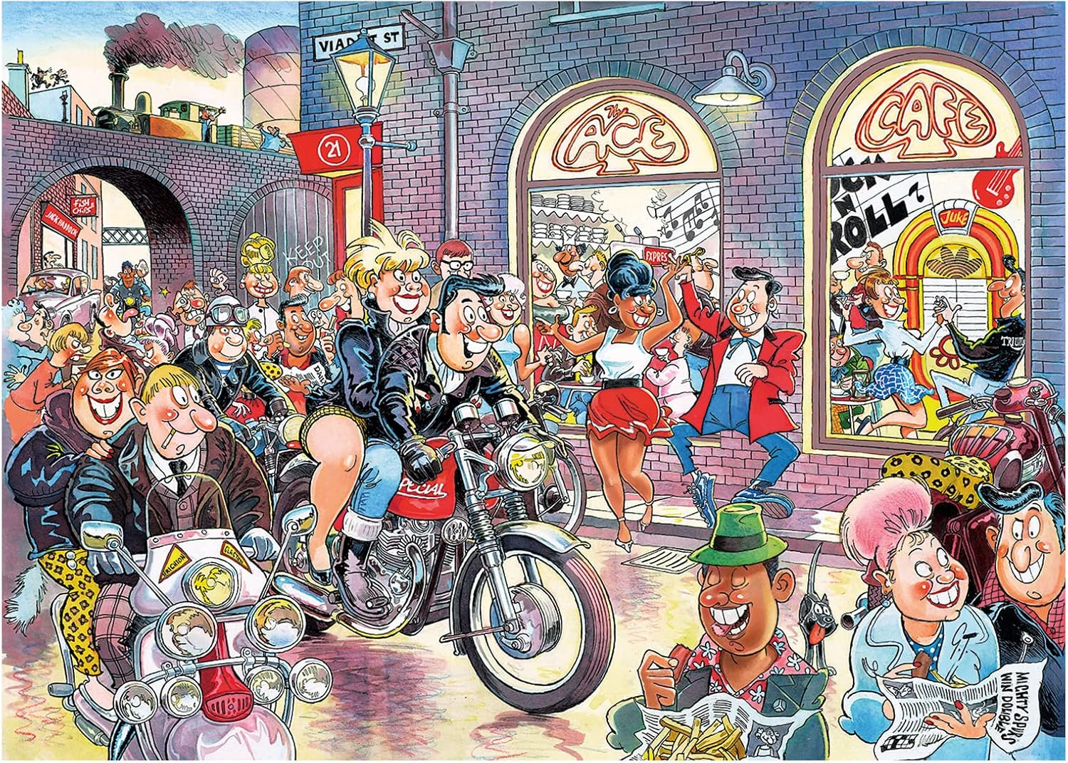 Jumbo Wasgij Retro Destiny 7 Rock around the Clock Jigsaw Puzzle (1000 Pieces)