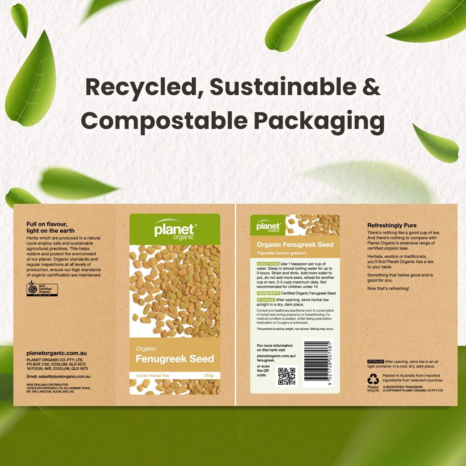 Planet Organic Fenugreek Seed Loose Leaf Tea, 200 G