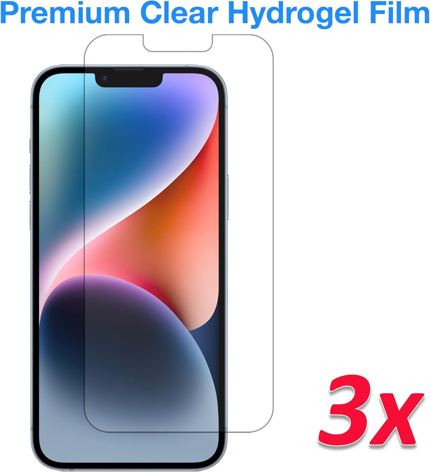 MEZON [3 Pack] Premium Hydrogel Film for Apple Iphone 16E / 14/13 (6.1") &ndash; Clear Edge-To-Edge Full Coverage Screen Protector (Iphone 16E, Hydrogel) image number 4