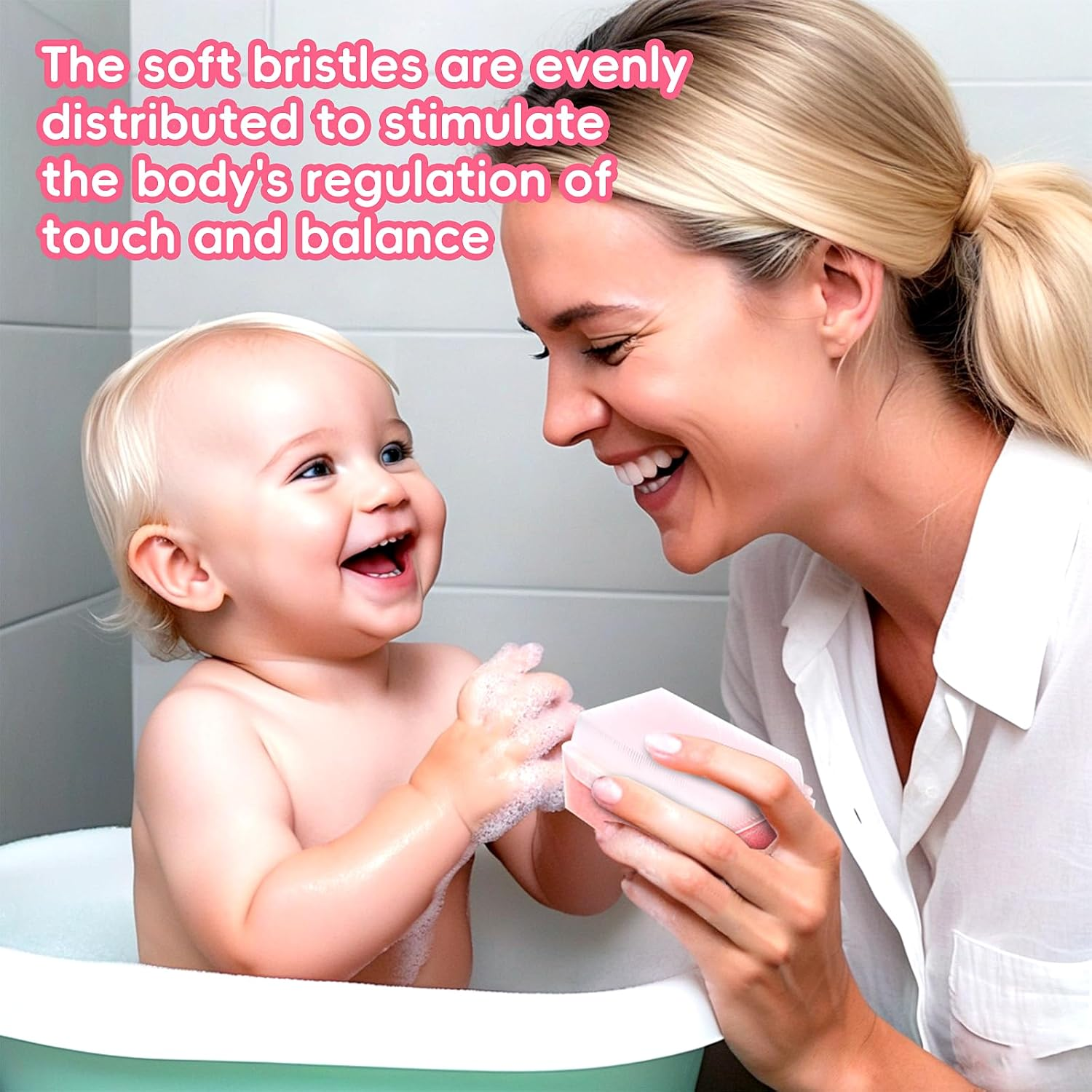 Cradle Cap Brush for Babies, 5Pcs Cradle Cap Treatment Set with Soft Bristle Brushes Silicone Scrubber Long Comb for Newborn Bathing Essentials Baby Brush and Comb Set (Pink) image number 4