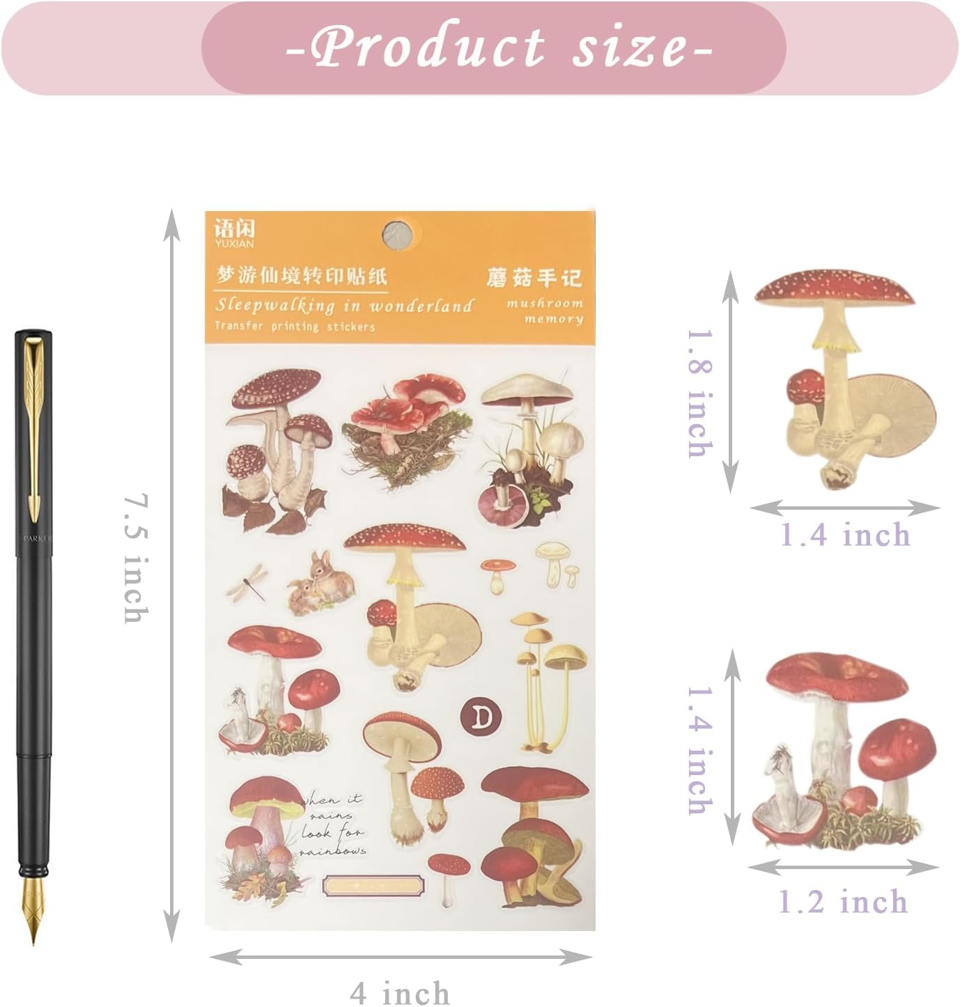 12 Sheets Rub on Transfers for Furniture Crafts Vintage Rub on Transfer Stickers Flower Plant Mushroom Butterfly Berry Stickers for Wood Fabric Furniture Decals for Home Office Scrapbooking Journals