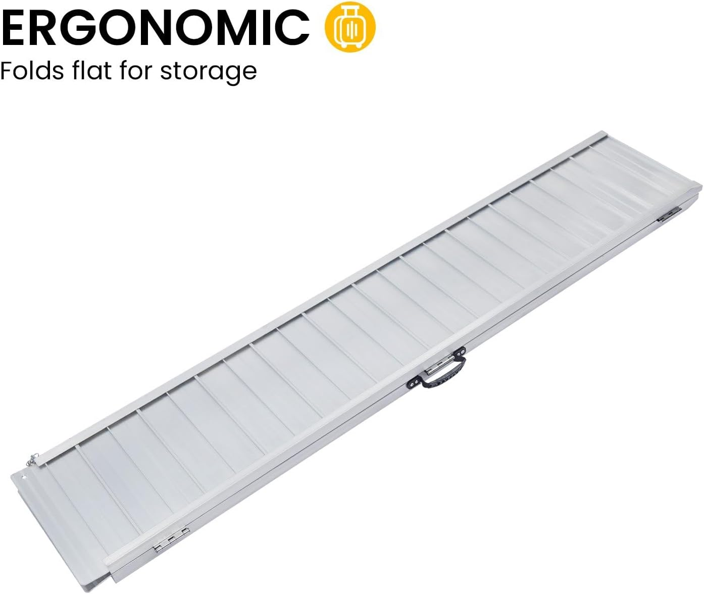 5Ft Aluminium Foldable Wheelchair Ramp with Carry Handle image number 6