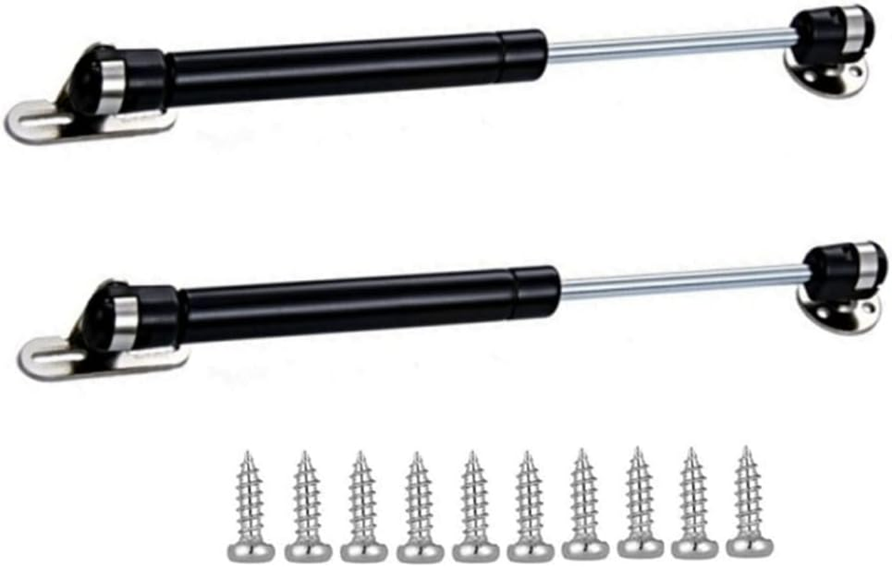 GDQLCNXB 20N/4.4 Lb Gas Strut Cabinet Hinge Safety Lift Support, Gas Struts Soft Open Lid Hinge for Cabinet Toy Box, 6 Inch Length Black 2Pcs