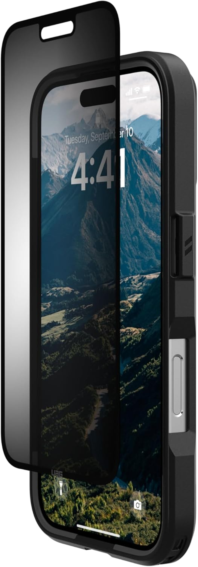 URBAN ARMOR GEAR Privacy Eco Compatible with Apple Iphone 16 / Iphone 15 Removable Screen Protector (Recycled RPET, 2-Way Privacy Protection, Includes Storage Case) - Privacy image number 4