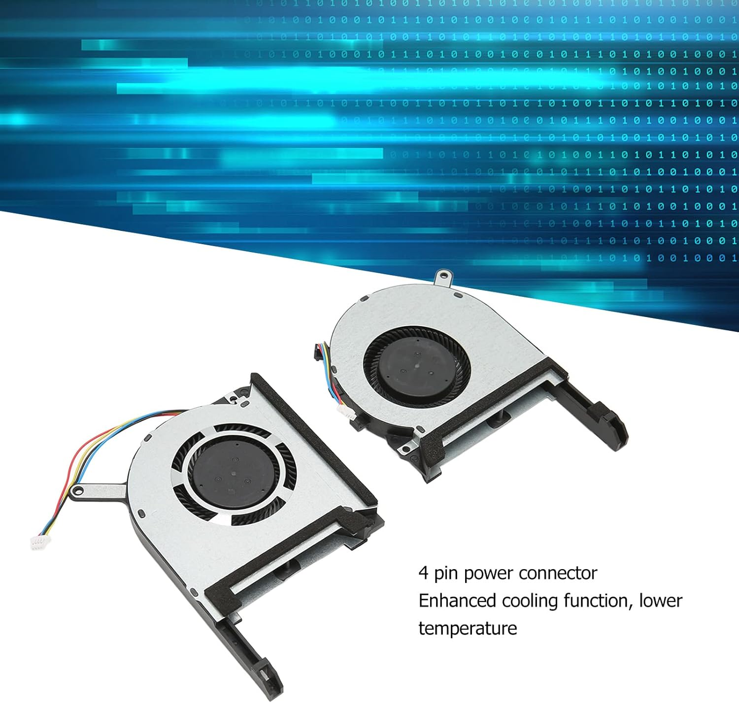 Laptop Cooling Fan for ASUS TUF Gaming A15 FA506 IV FA506IU FA506IH FX506IU FX506LH, 4 Pin CPU GPU Cooling Fan,Small Lightweight Cooling Fan Replacement, Easy to Install And image number 2
