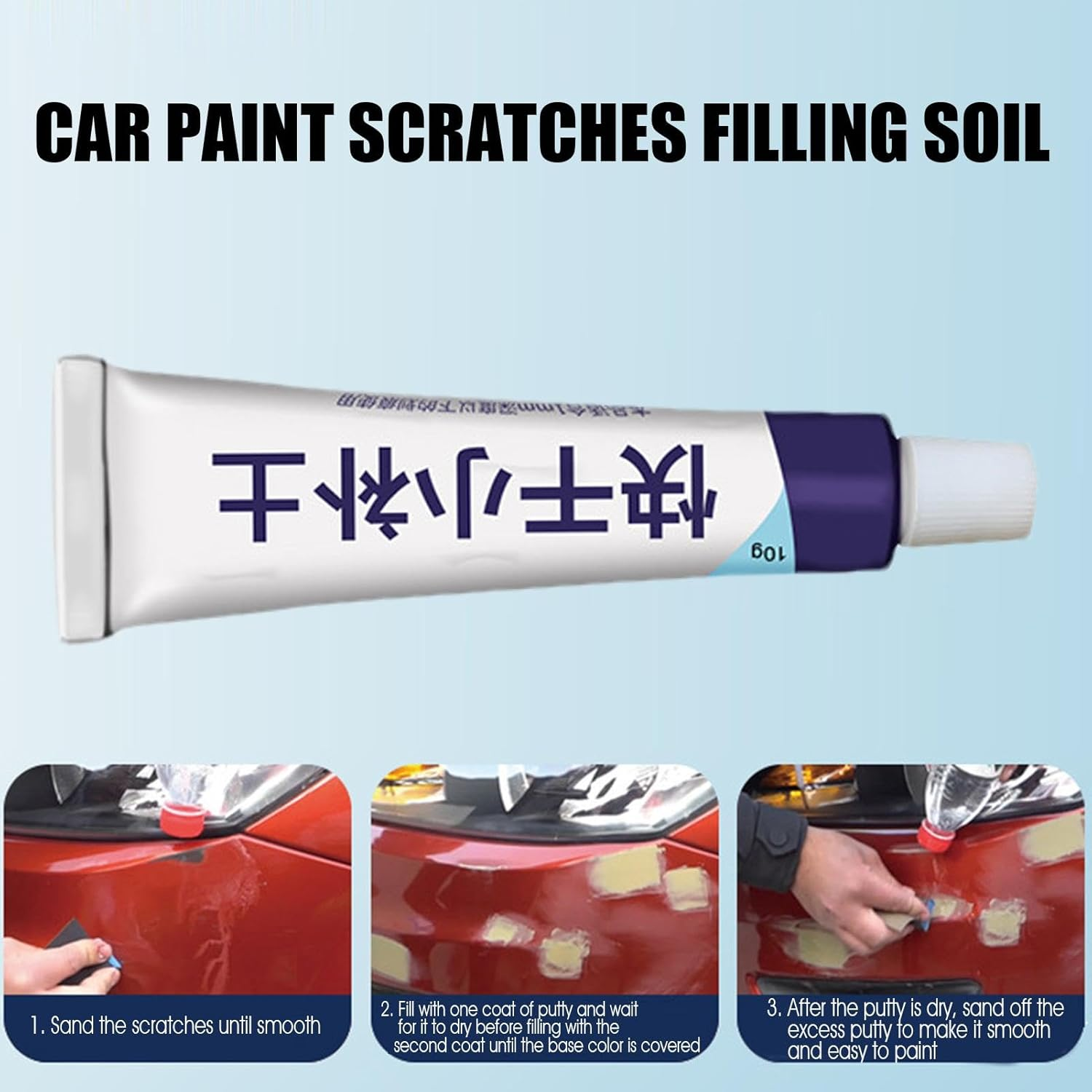Automotive Paint - Fill Paint Pen for Easy Scratch Repair - Scratch Filler Painting Pen Assistant Soil, 10G Car Scratch Repair Paste Polishing Wax to Repair Minor Automotive Scratches image number 2
