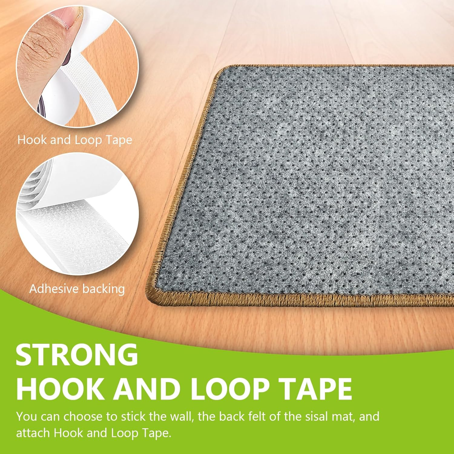 Cat Scratching Mat, Pack of 2 Scratching Boards Cat Wall 60 X 40 Cm, Cat Scratching Board, Cat Scratching Mat, Sisal Rug, Cat Scratching Mat, Sisal Mat, Scratch Protection for Couch image number 1