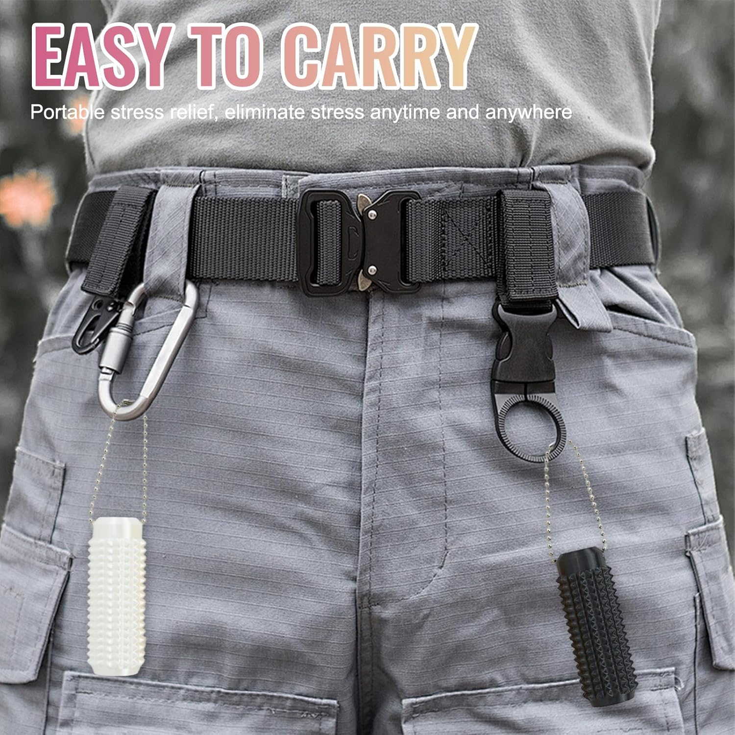 10 Pcs Ouchies Pain Fidget Toy, Pain Stim Spiky Grippie Fidget Keychain - Sensory Stress Relief Toy for Adults, Anxiety Relief Tool - ADHD & Sensory Needs Fidget Keychain, Divert Attention image number 4