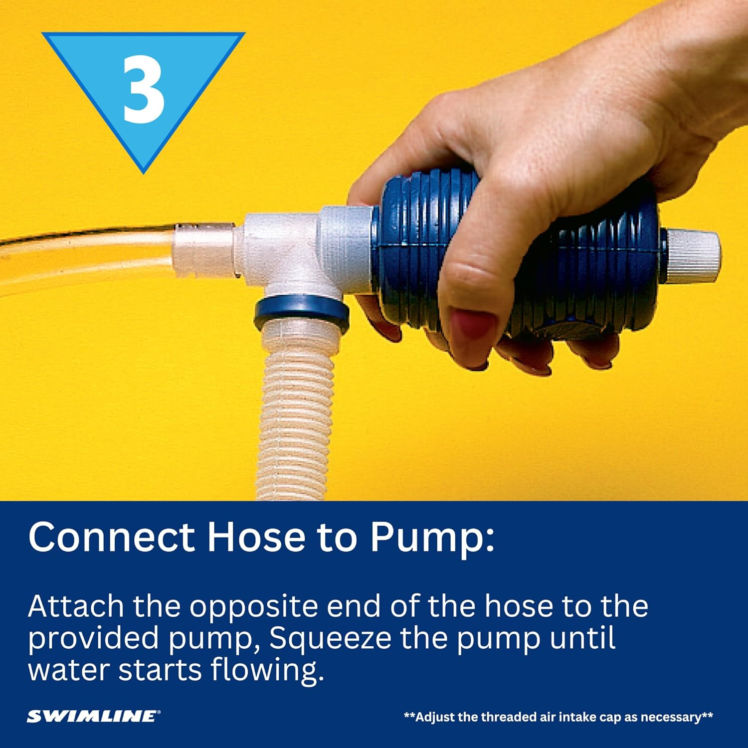 SWIMLINE HYDROTOOLS Original Submersible Pool Cover Water Siphon Pump Automatic Removal for above Ground Swimming Pools, Covers, & Hot Tubs Winterizing Kit |Non Electric Drain Hose Cover Saver 5436 image number 2