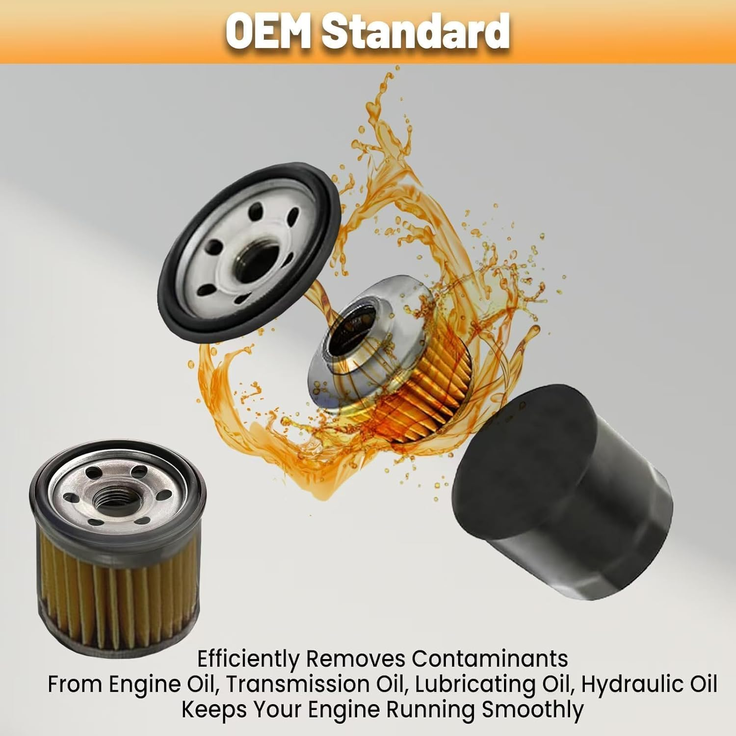 Chikia Hisun Axis Oil Filter Replacement for Hisun UTV ATV 400 500 700 250 450 550 750 Sector Vector Coleman,Massimo,Bennche,Cub Cadet 503-01156,BMS Ranch Pony Stallion 500 600 image number 5