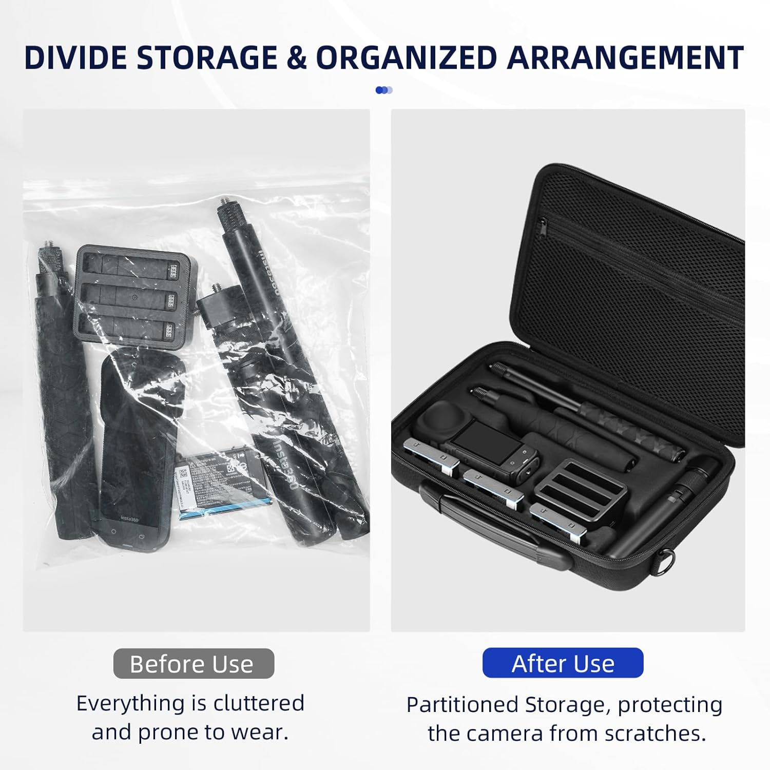 Flymile X4 Carrying Case for Insta360 X4,Portable Hard Shell Storage Protective Bag,Lager Capacity Travel Handle Case for Insta360 X4 Accessories