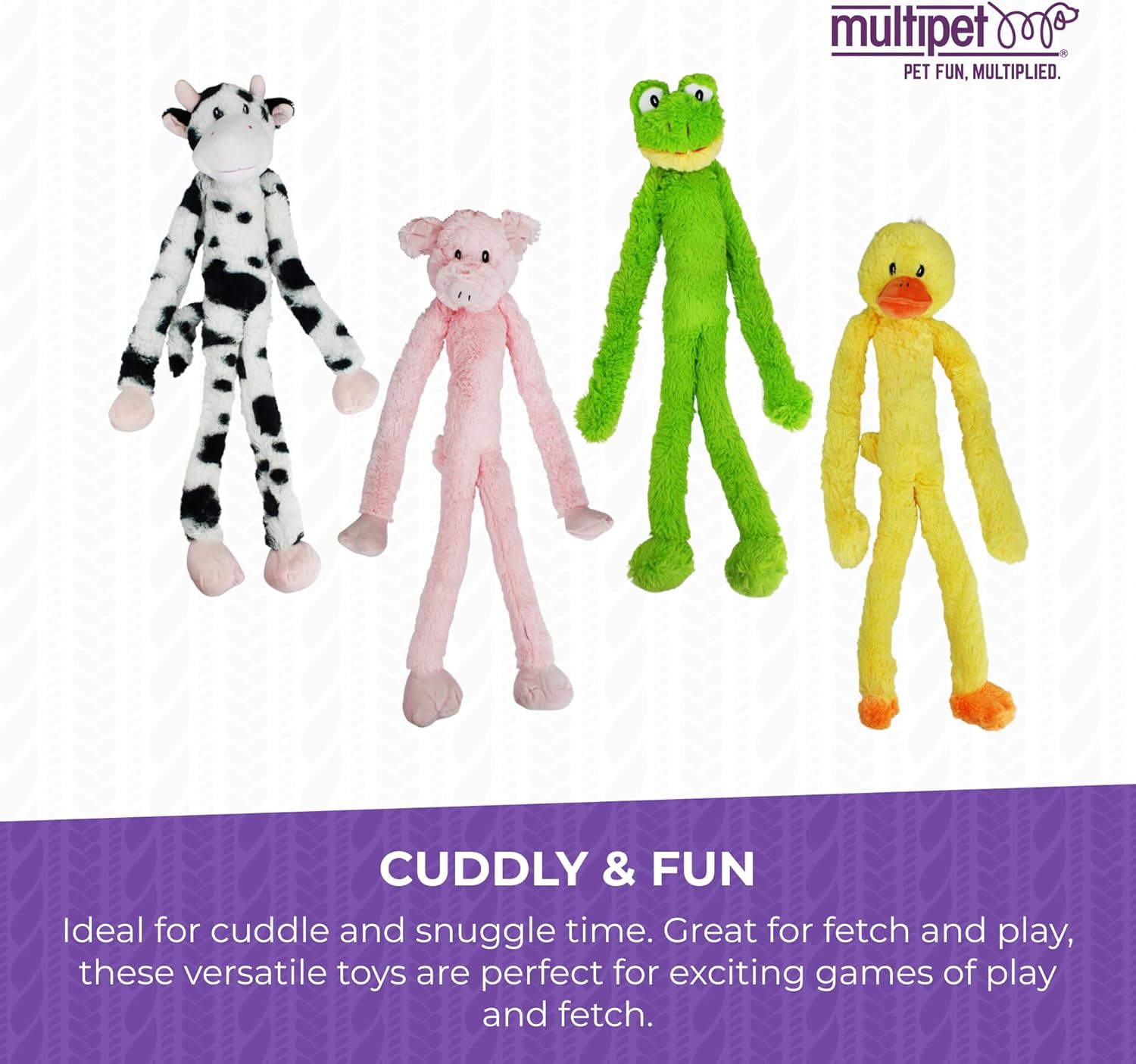 Multipet Swingin' Slevin 27" Duck Plush Dog Toy image number 5