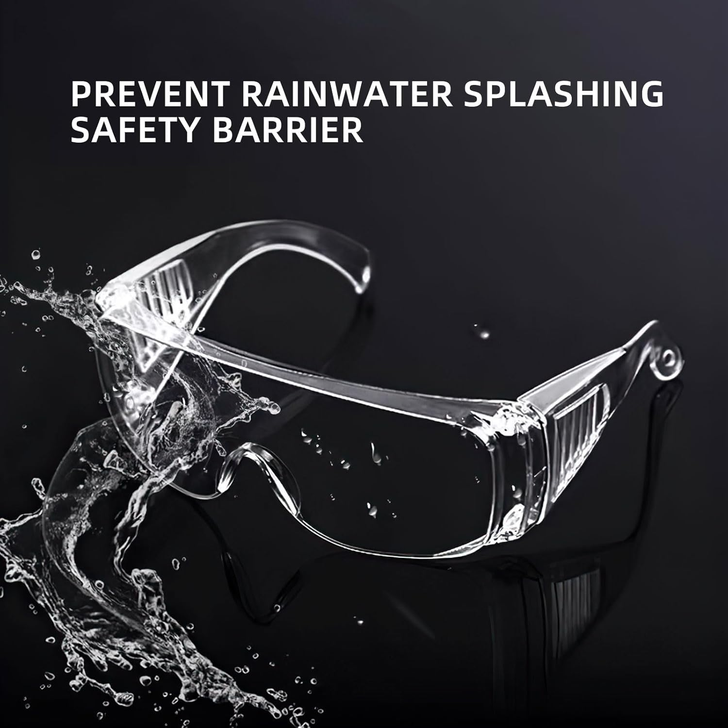 Safety Glasses, Work Safety Glasses, Pack of 2, Transparent Safety Glasses, Anti-Fog & Shatterproof, ANSI Z87.1 & EN 166, Uv-Resistant, Scratch-Resistant for Glasses Wearers, Laboratory, Chemistry image number 4