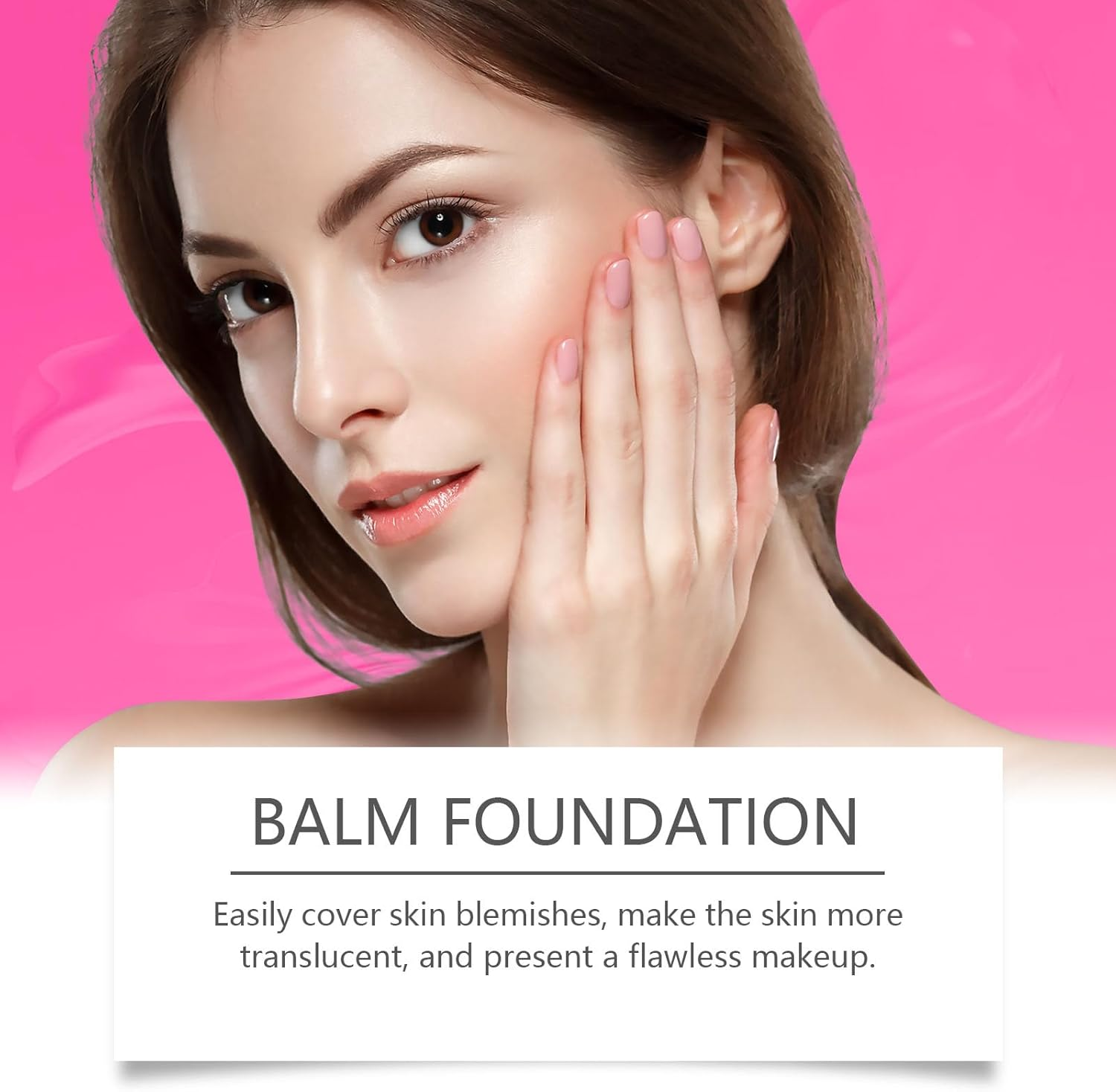 Peptide Balm Foundation, Age Defying Foundation Makeup, Covering Peptides Foundation for Mature Skin, Natural, Hydrating，Smooths Texture，Medium Coverage，Make up for All Skin Types (Dark Skin Tone) - Cocoa Color image number 2