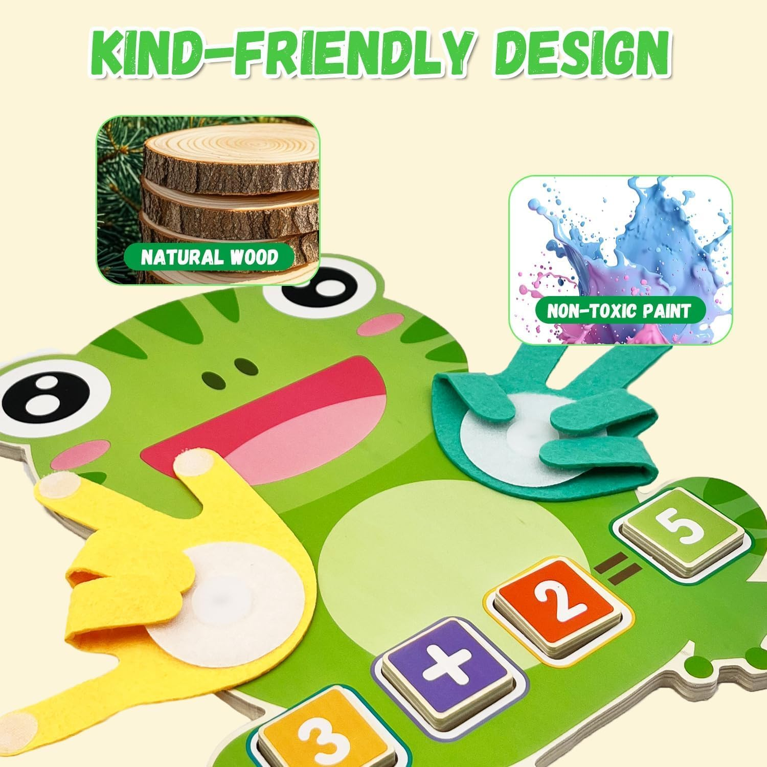 Starweeks Montessori Math Learning Toys for 3-6 Year Olds, 9FT Finger Counting Number Blocks, Addition & Subtraction Math Cards, Educational Preschool Toy for Toddlers, Gift Boys & Girls image number 1