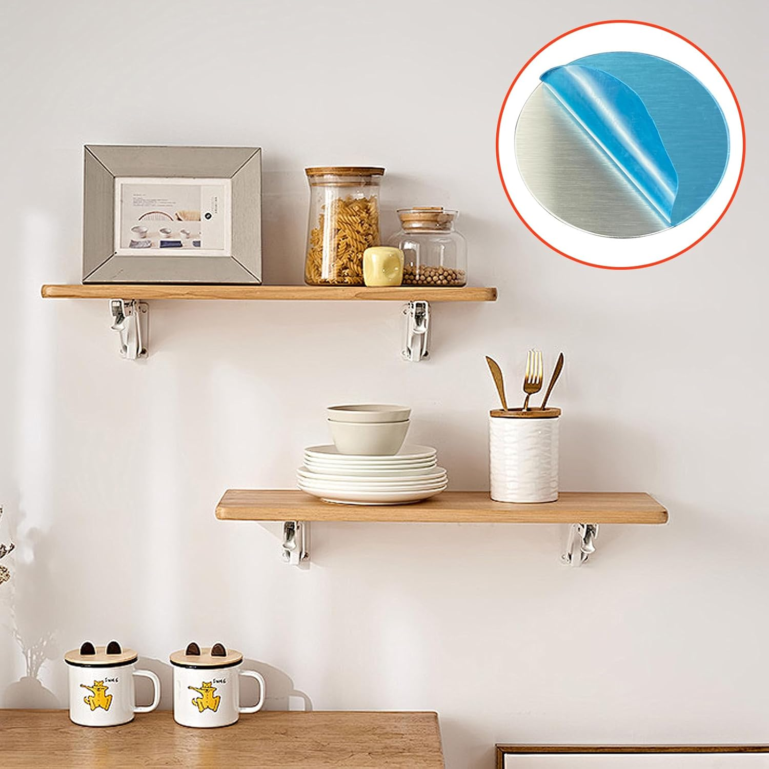 Pack of 100 30 Mm Metal Plates, Self-Adhesive, Silver, Modern Style, for Magnetic Car Mobile Phone Holder image number 2