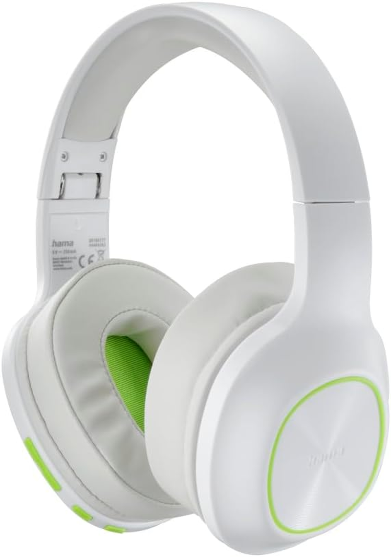 Hama Spirit Calypso II Over-Ear Wireless Headphones with 60 Hours Battery, Extra Bass, Multipoint Connection, Voice Assistant Compatibility, Foldable, White image number 5