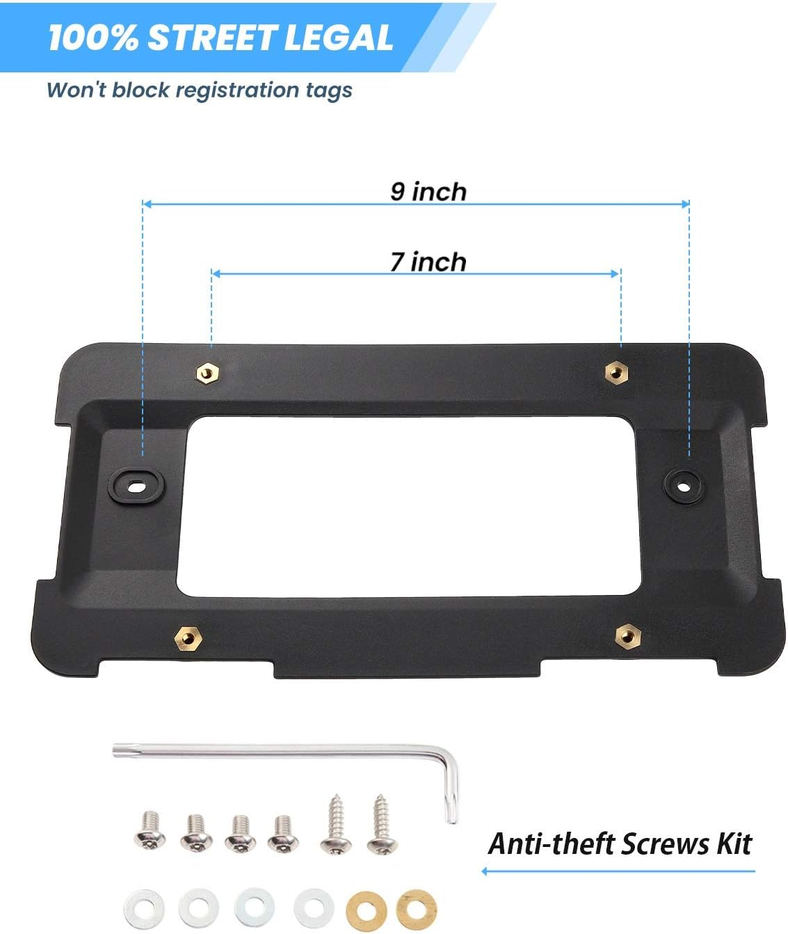 JOYTUTUS Rear License Plate Frame Holder Compatible with BMW 2005-2023 1 2 3 4 5 6 X Series 2002-2019 Mini Cooper 51187160607&511882380615&5118823806, License Plate Frame Mount Car Accessories image number 6